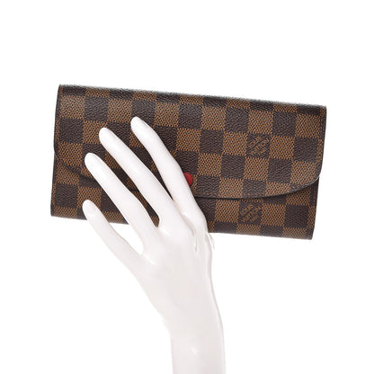 Louis Vuitton Damier Ebene Emilie Wallet Red 2 of 7