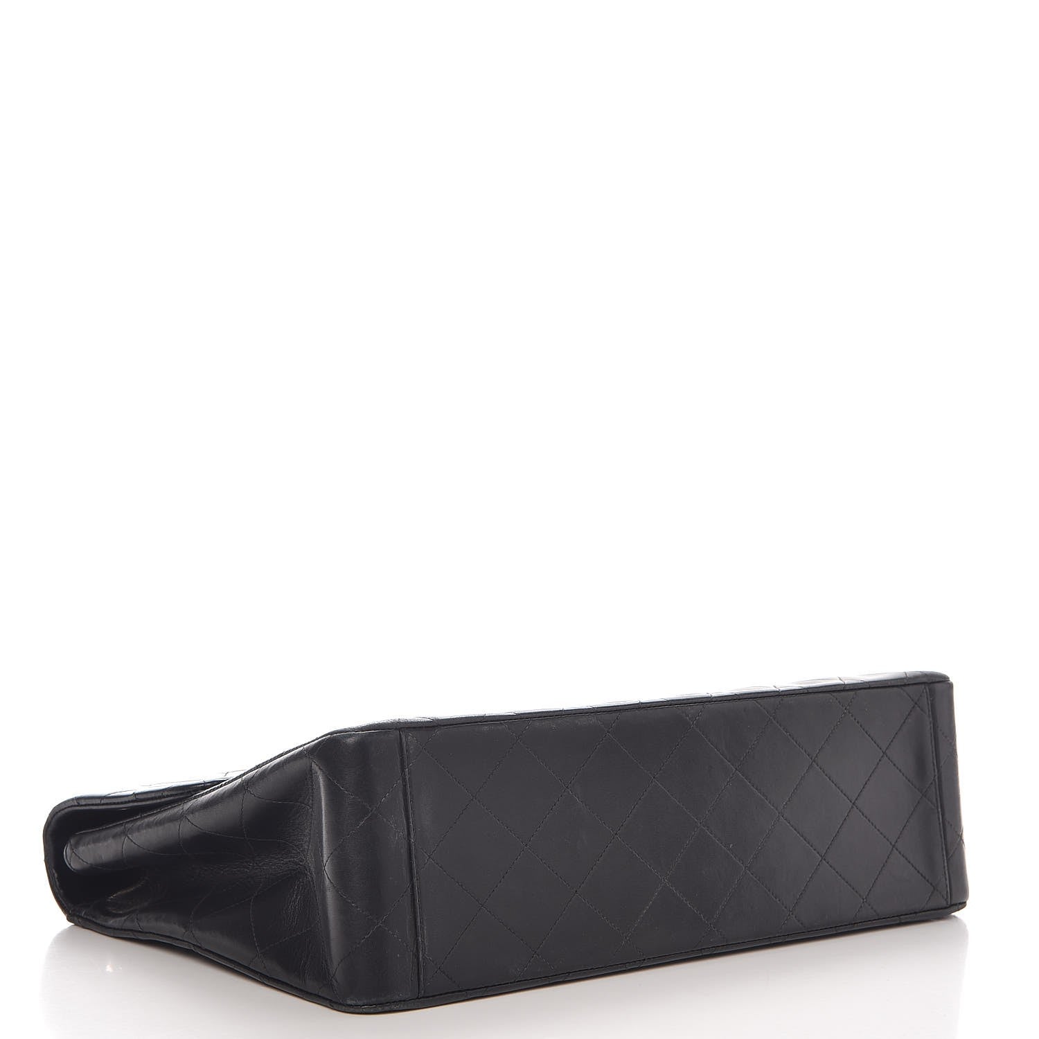 Chanel Lambskin Quilted XL Jumbo Single Flap Black 5 of 10