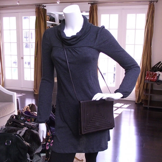 Leather Flap Cross Body Bag