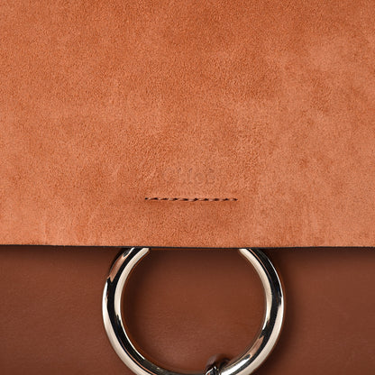 Chloe Suede Calfskin Medium Faye Shoulder Bag Tobacco 6 of 9