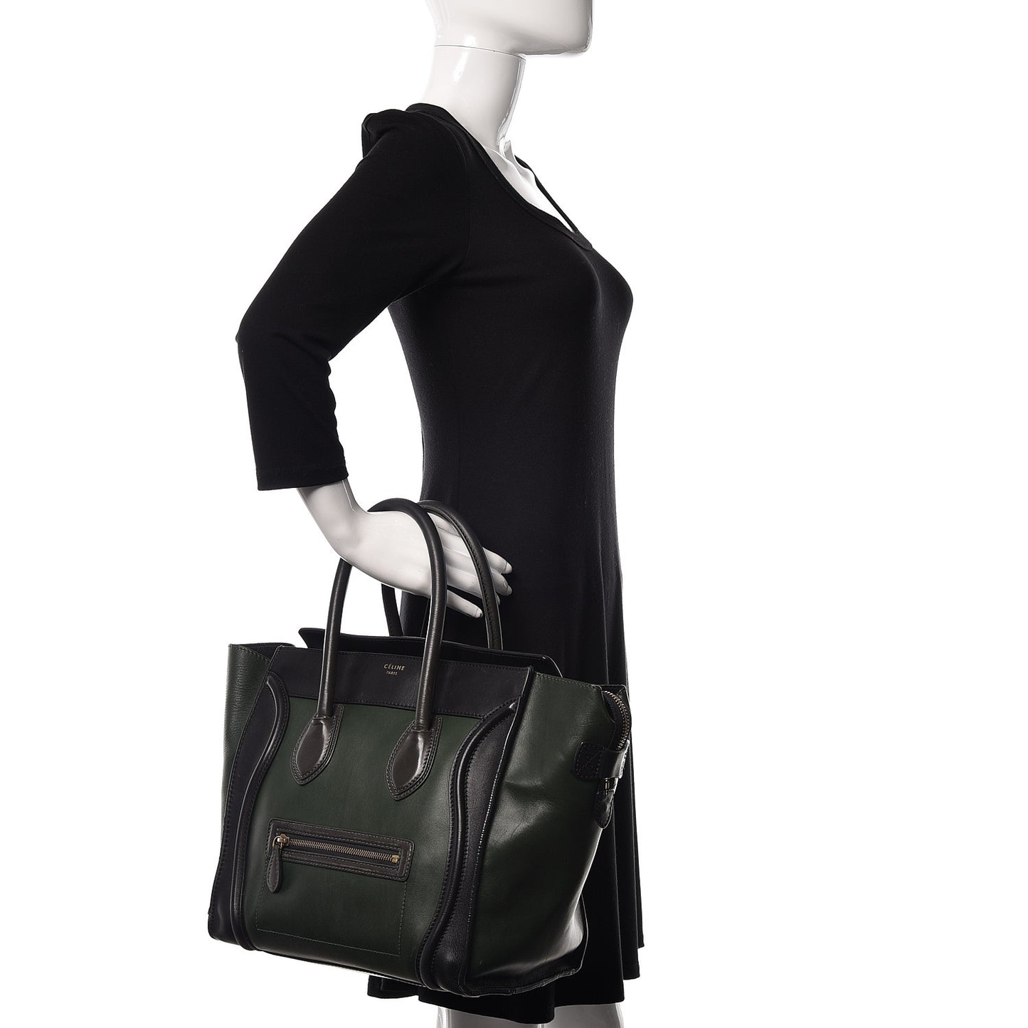 Smooth Calfskin Mini Tri-Color Luggage Forest