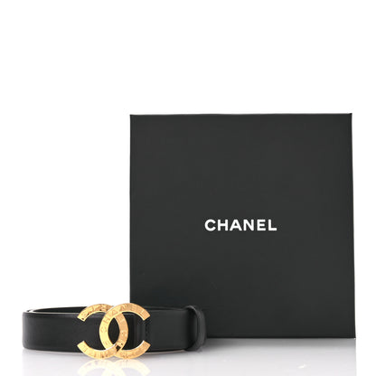 Chanel Calfskin Paris Button CC Belt 80 32 Black 7 of 7