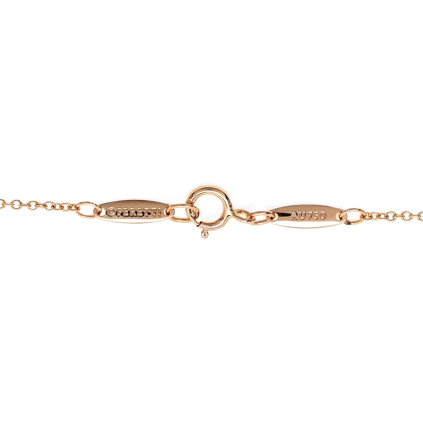 18K Rose Gold 11mm Elsa Peretti Open Heart Pendant Necklace