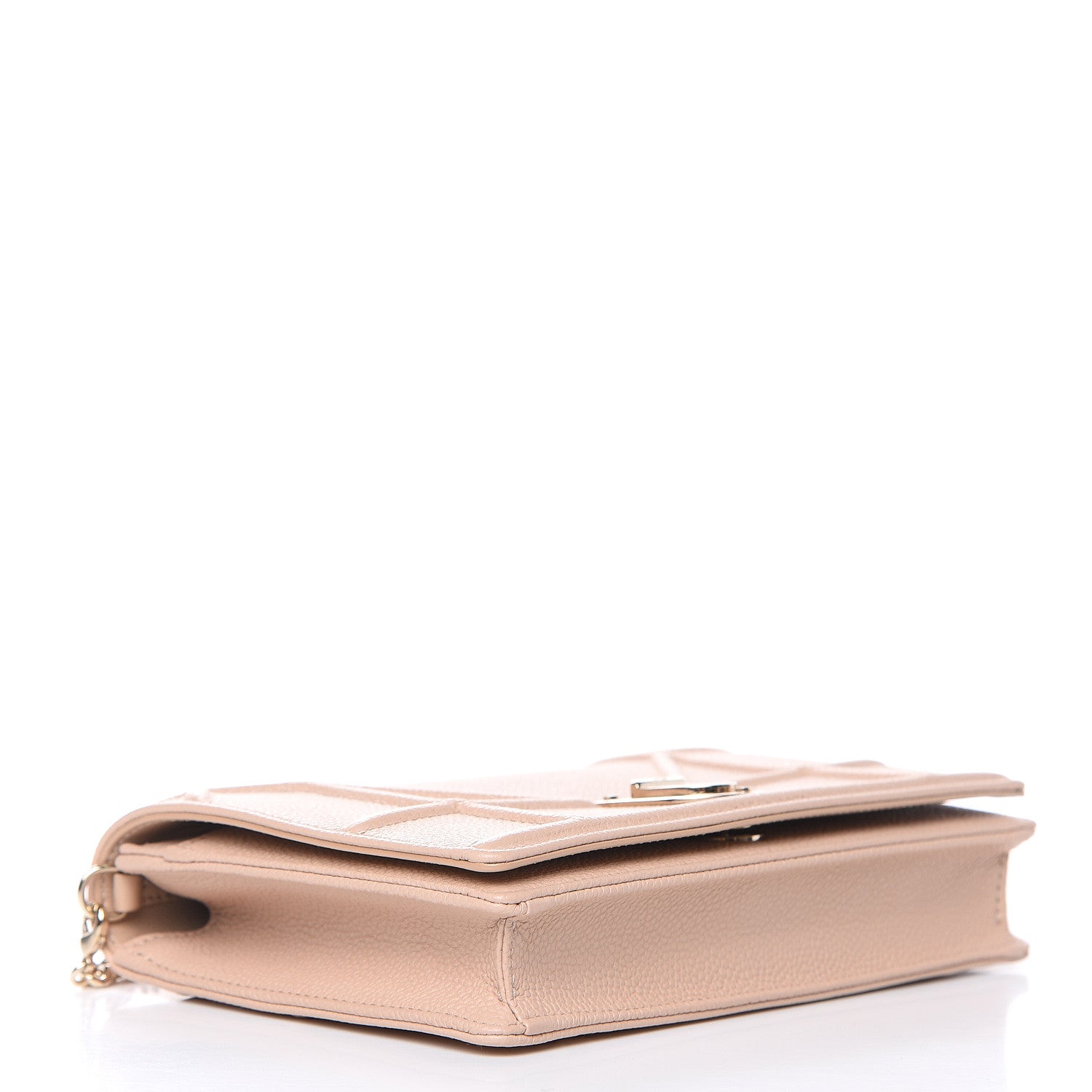 Christian Dior Grained Calfskin Diorama Wallet on Chain Pouch Nude 4 of 10