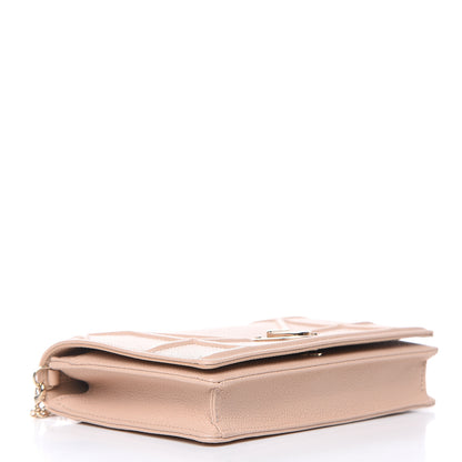 Christian Dior Grained Calfskin Diorama Wallet on Chain Pouch Nude 4 of 10