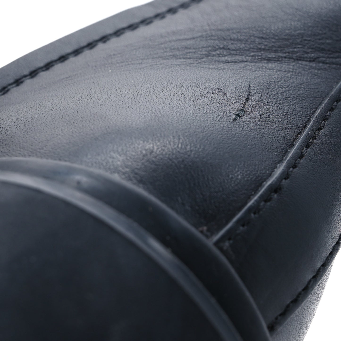 Calfskin Tonal Roman Stud Combat Boots 35.5 Black