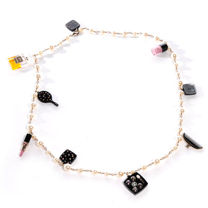 Chanel Resin Beauty Icons Pearl Long Necklace 1 of 9