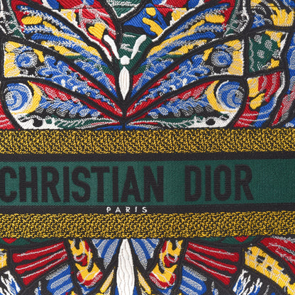 Christian Dior Canvas Embroidered Butterfly Book Tote Black Multicolor 10 of 10
