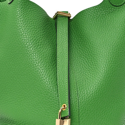 Hermes Taurillon Clemence Picotin Lock 22 MM Vert Yucca 8 of 10