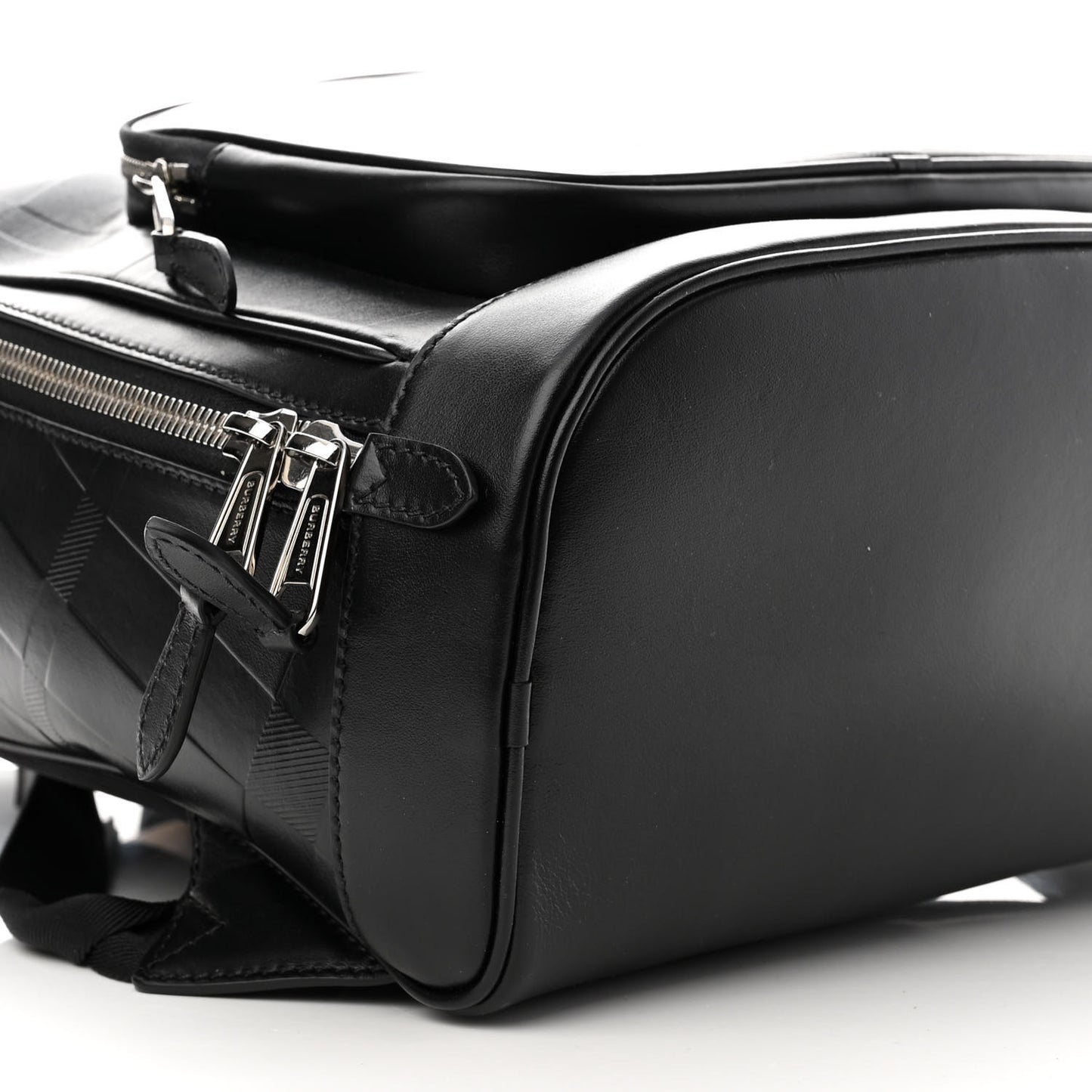 Embossed London Check Logo Rocco Backpack Charcoal