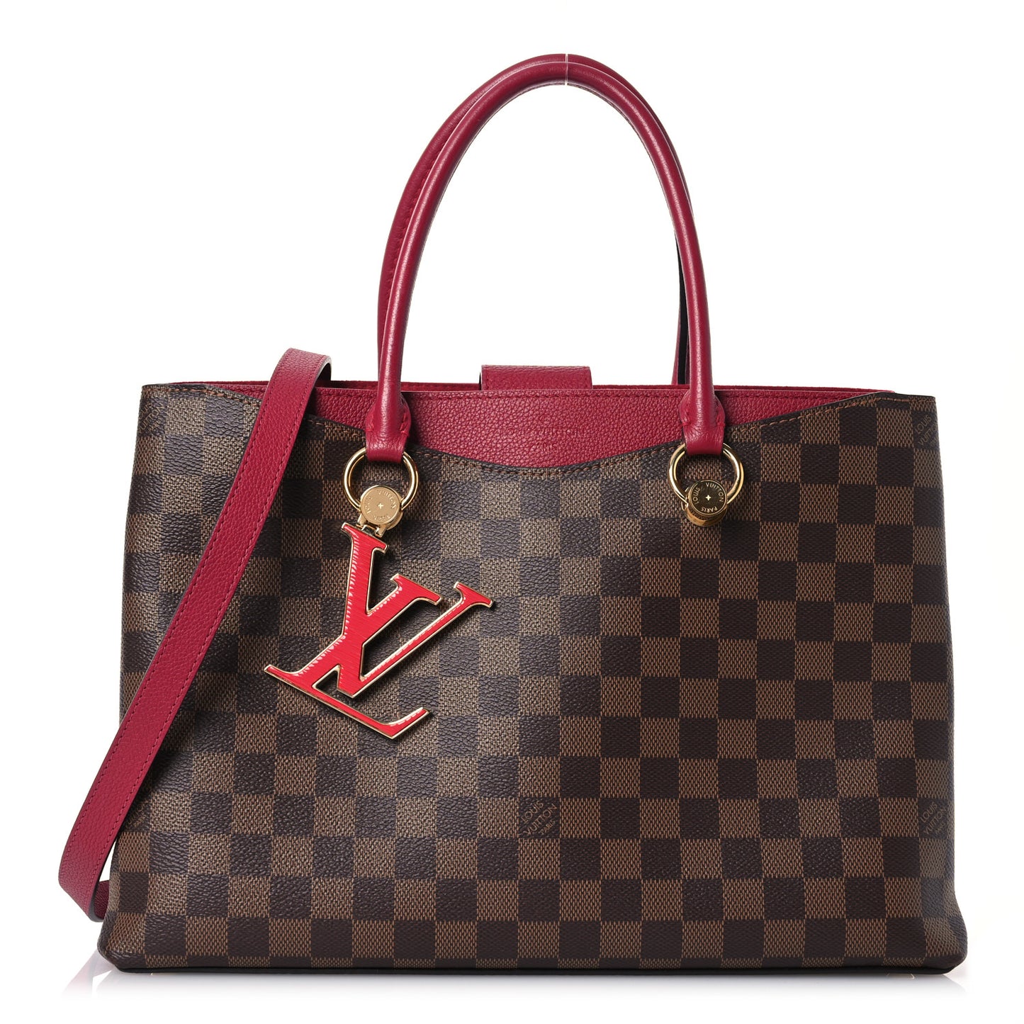Damier Ebene LV Riverside Lie De Vin
