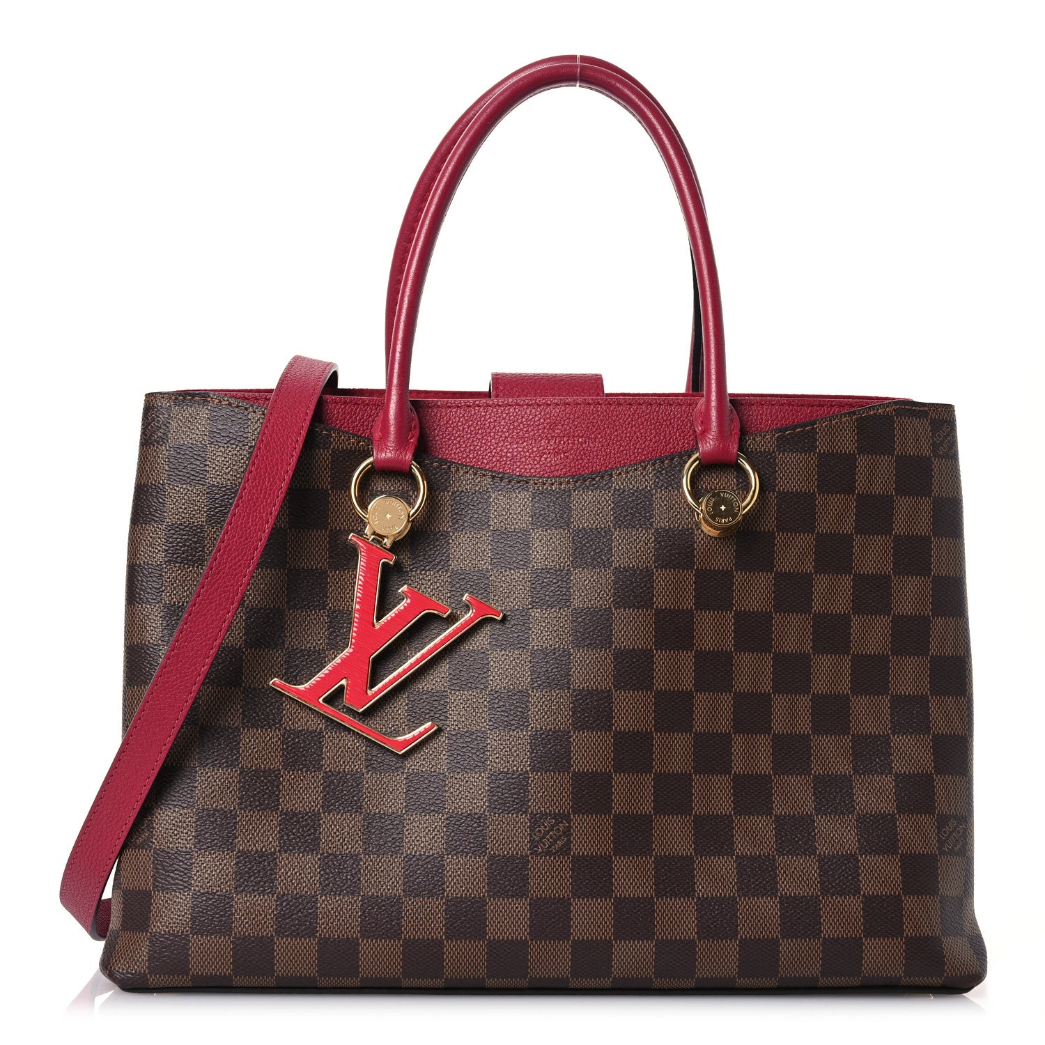 Louis Vuitton Damier Ebene LV Riverside Lie De Vin 1 of 15