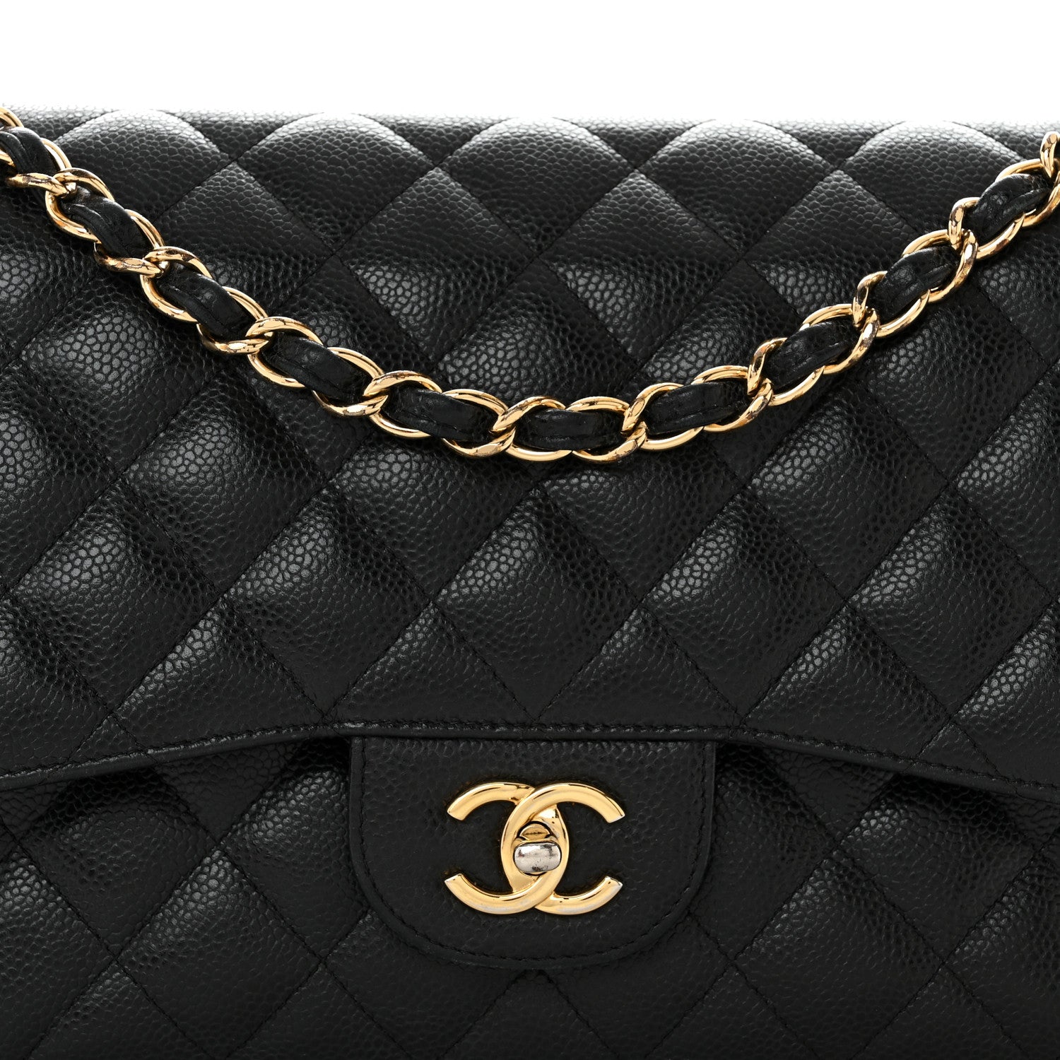 Chanel Caviar Quilted Jumbo Double Flap Black 8 of 11