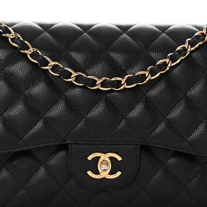 Chanel Caviar Quilted Jumbo Double Flap Black 8 of 11