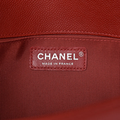 Chanel Caviar Quilted Medium Boy Flap Red 6 of 10