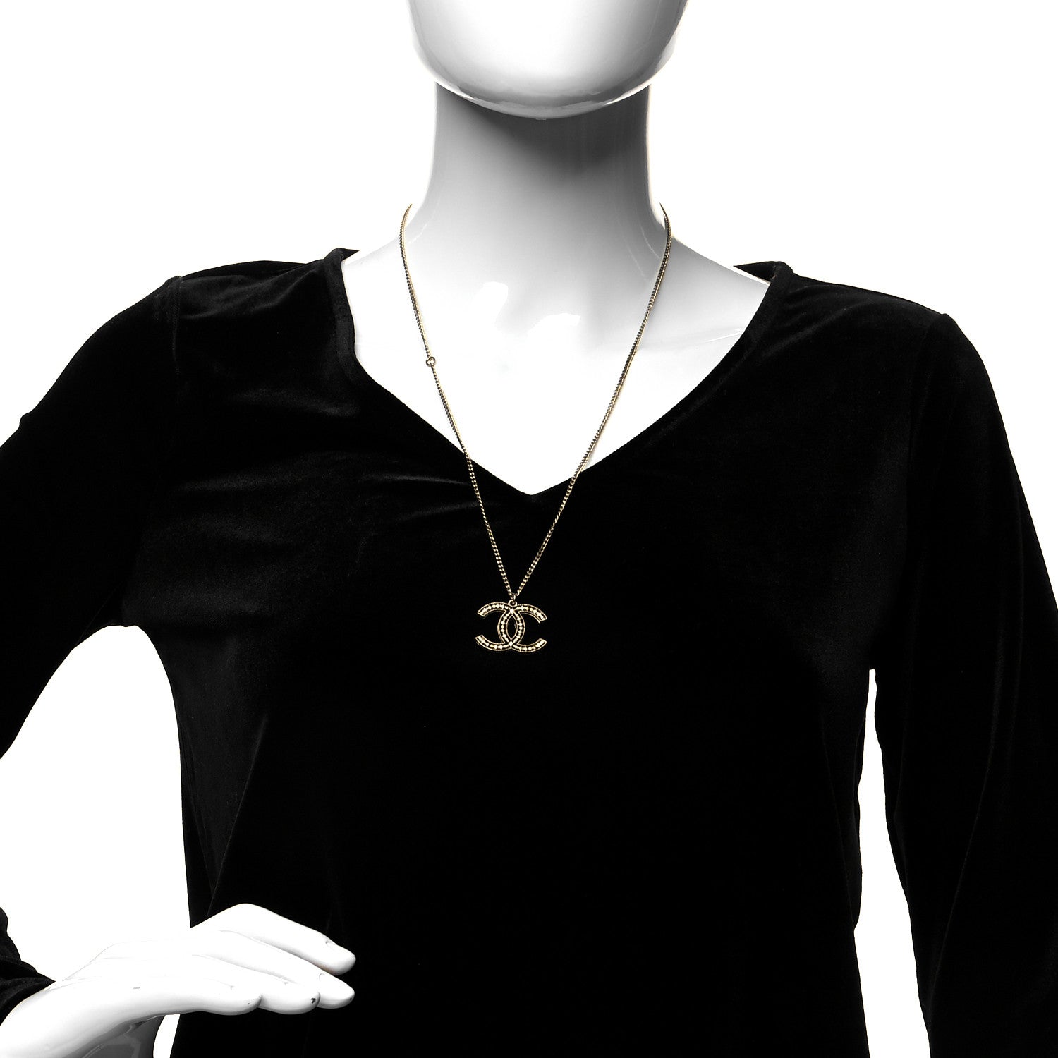 Chanel Metal CC Necklace Gold 2 of 5
