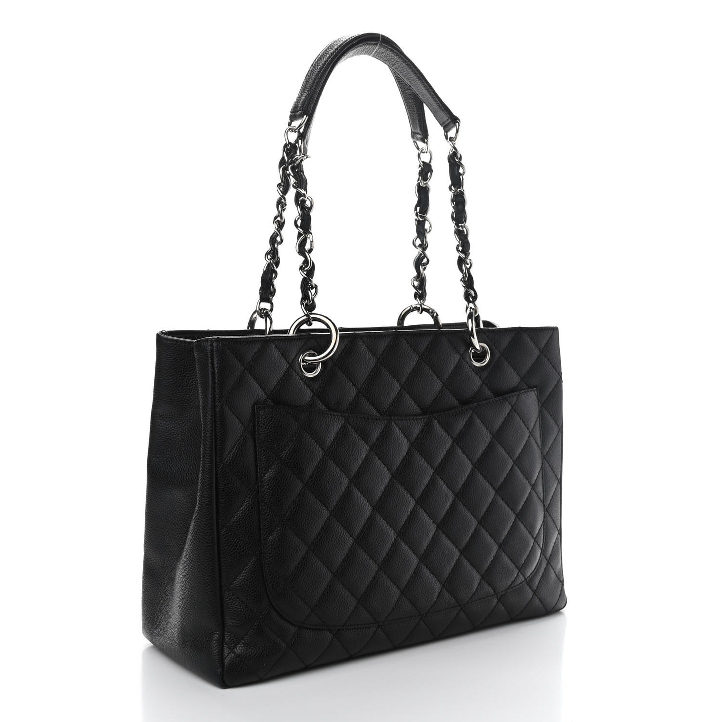 Caviar Quilted Grand Shopping Tote GST Black