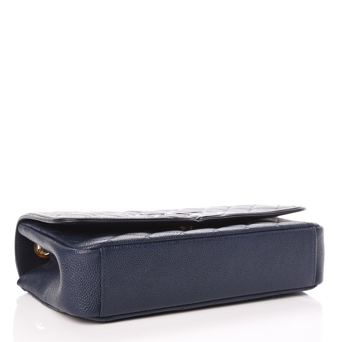 Caviar Quilted Medium CC Filigree Flap Navy Black