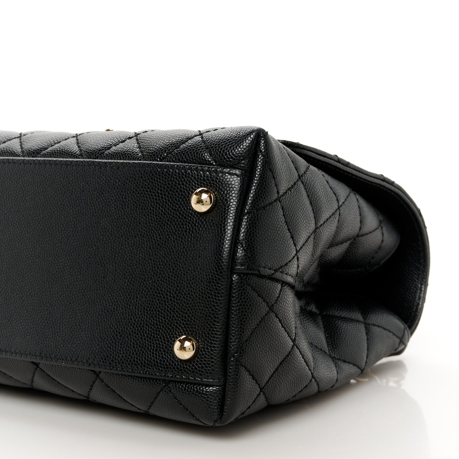 Chanel Caviar Lizard Embossed Quilted Small Coco Handle Flap Black 11 of 12