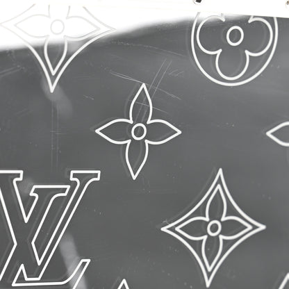 Louis Vuitton Calfskin Mirror Monogram Etched Jewelry Box Trunk White 9 of 9