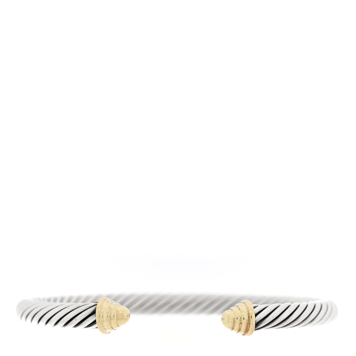 Sterling Silver 14K Yellow Gold 5mm Cable Classics Bracelet