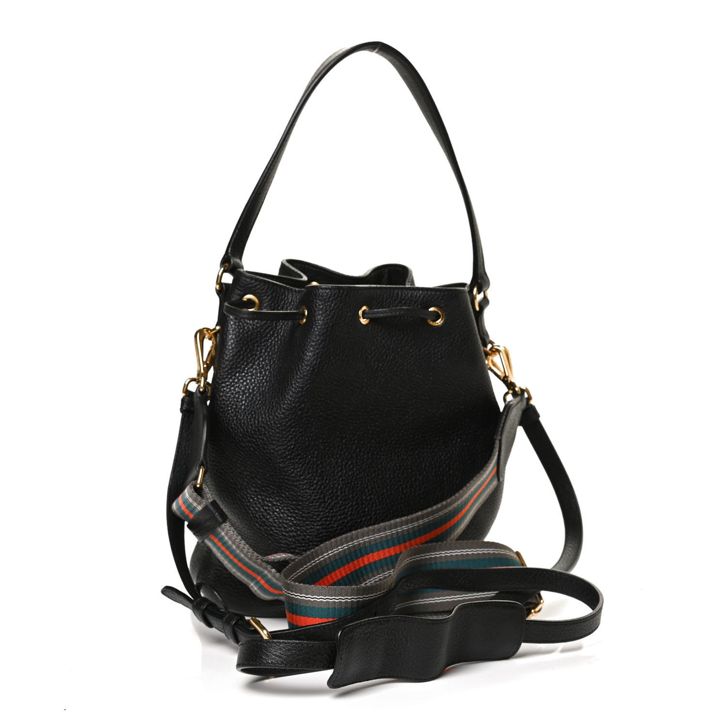 Vitello Daino Bucket Bag Black