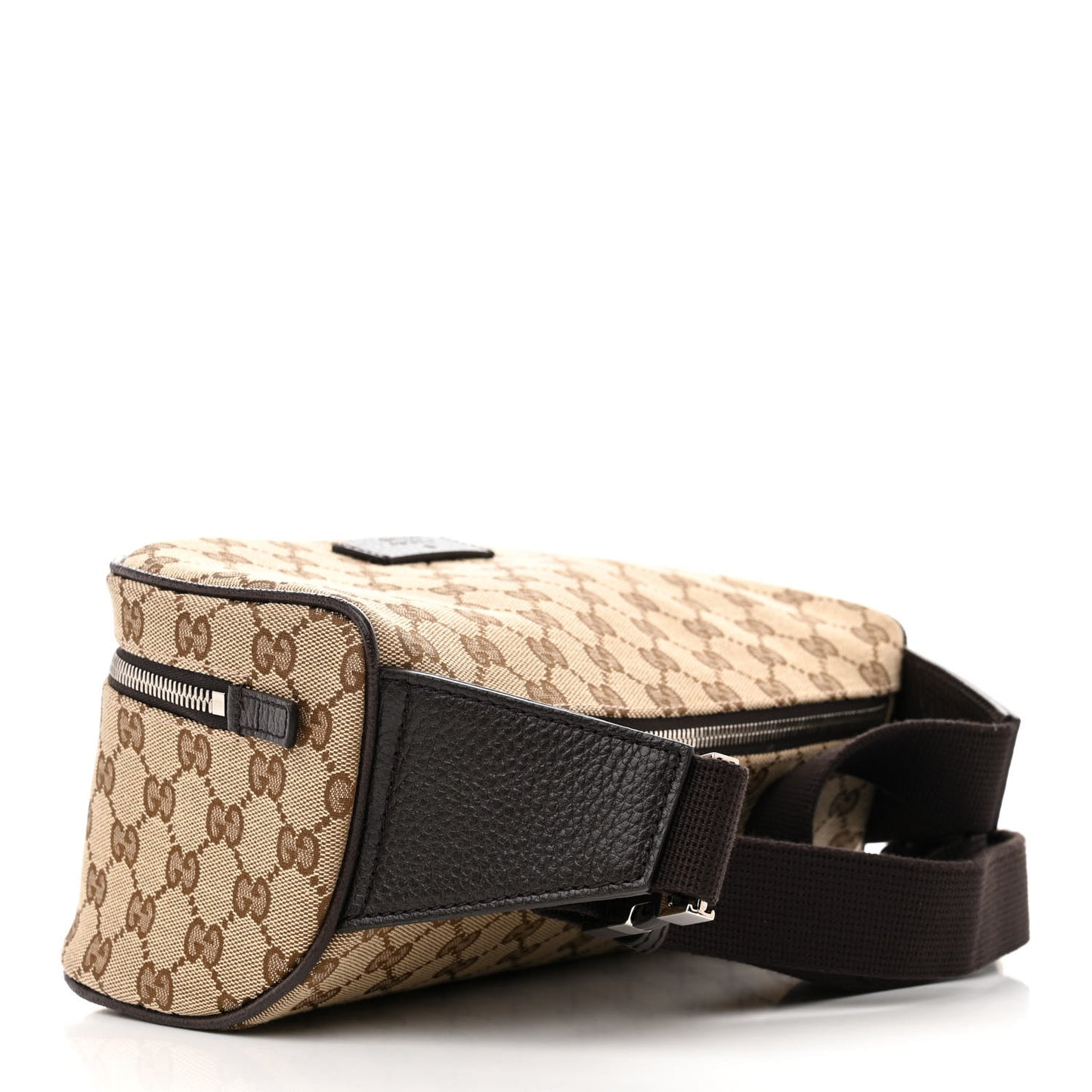 Monogram Dollar Calfskin Waist Pouch Beige Ebony Testa di Moro Marrone Scuro