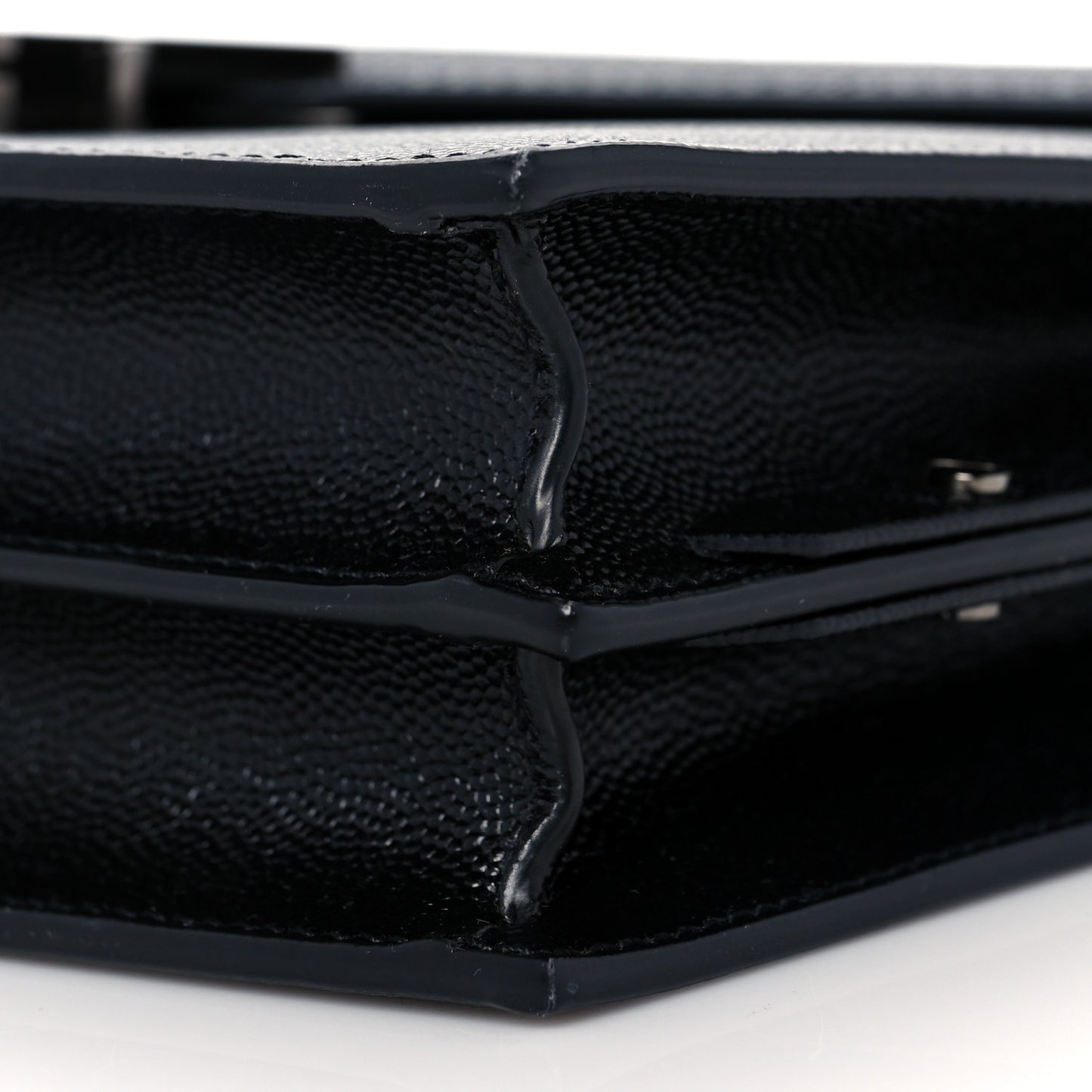 Grain De Poudre Monogram Cassandra Clasp Bag Black