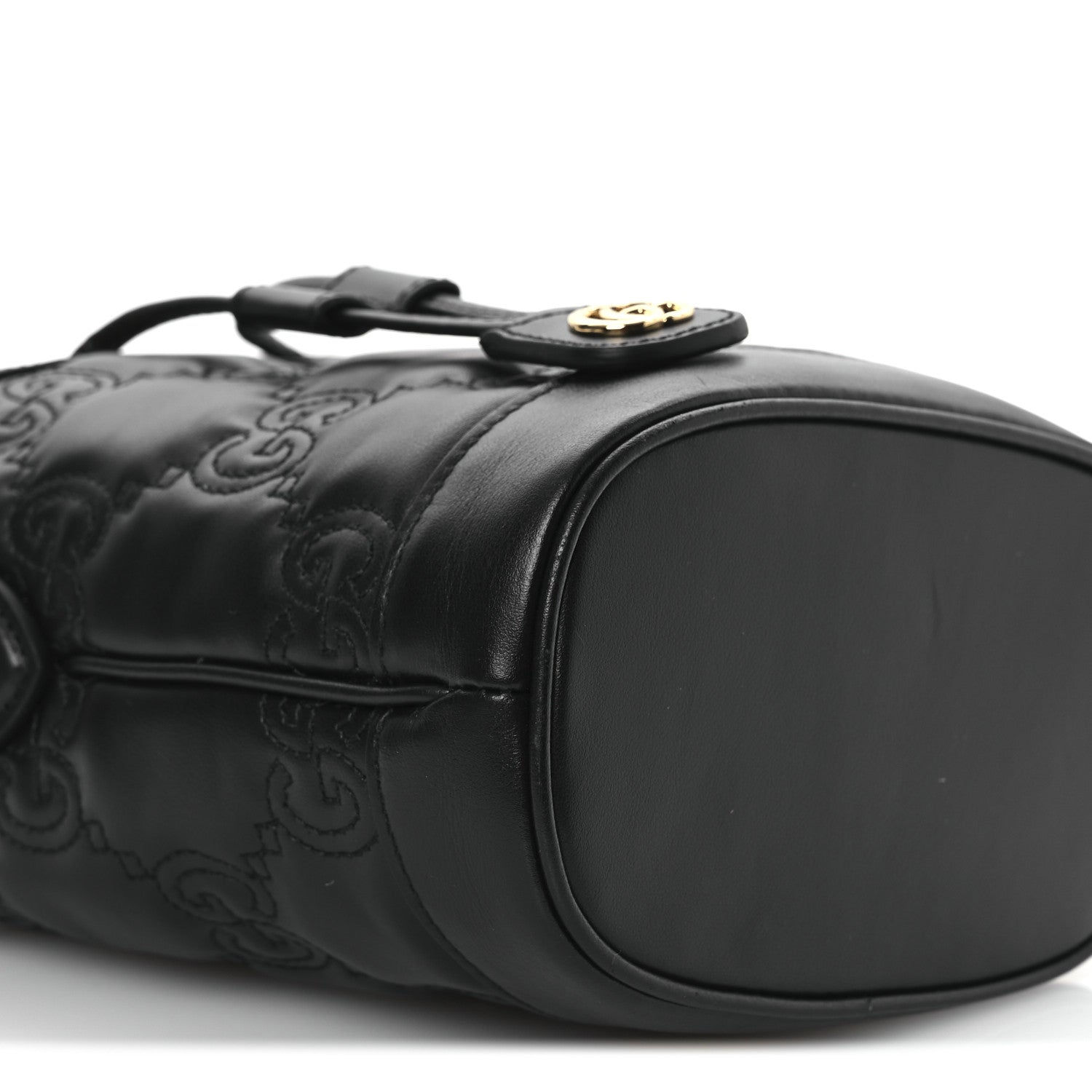 Gucci Calfskin GG Matelasse Bucket Bag Black 9 of 10