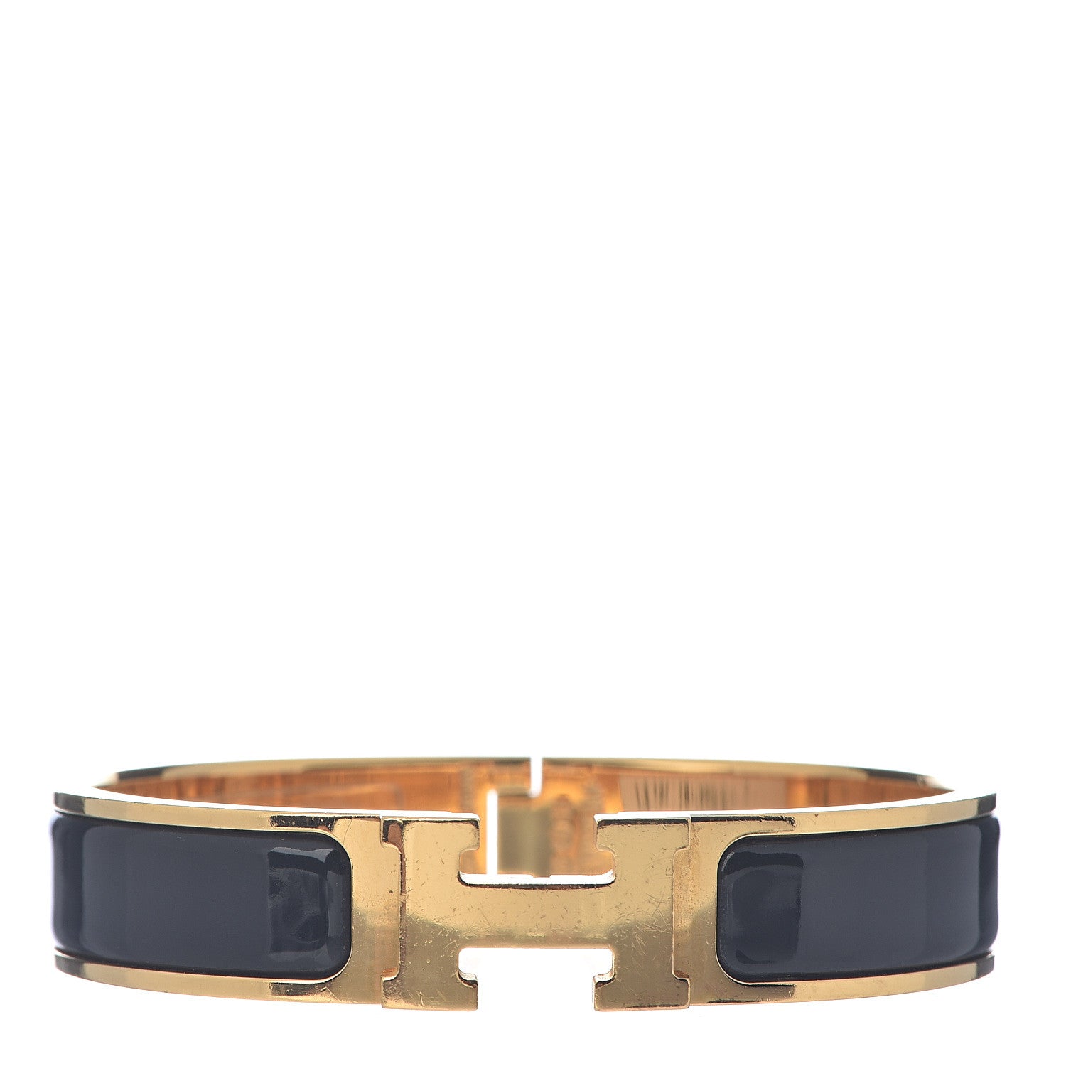 Hermes Enamel Narrow Clic Clac H Bracelet PM Black 1 of 3