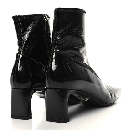 Prada Patent Naplak Tech Square Toe 55mm Ankle Boots 40.5 Black 4 of 9