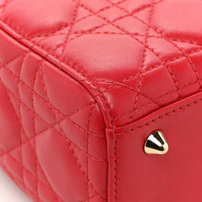 Christian Dior Lambskin Cannage Small Lucky Badges My Lady Dior Red 12 of 13