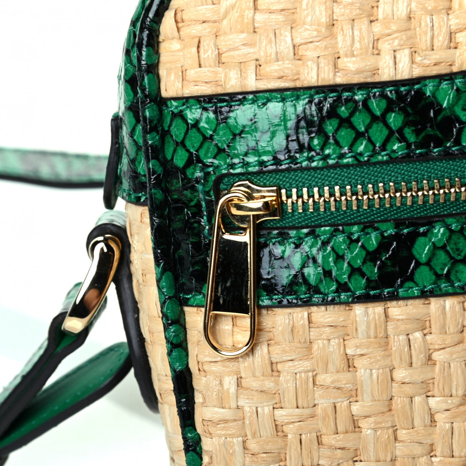 Gucci Raffia Elaphe Mini Ophidia Shoulder Bag Natural New Shamarock 5 of 5