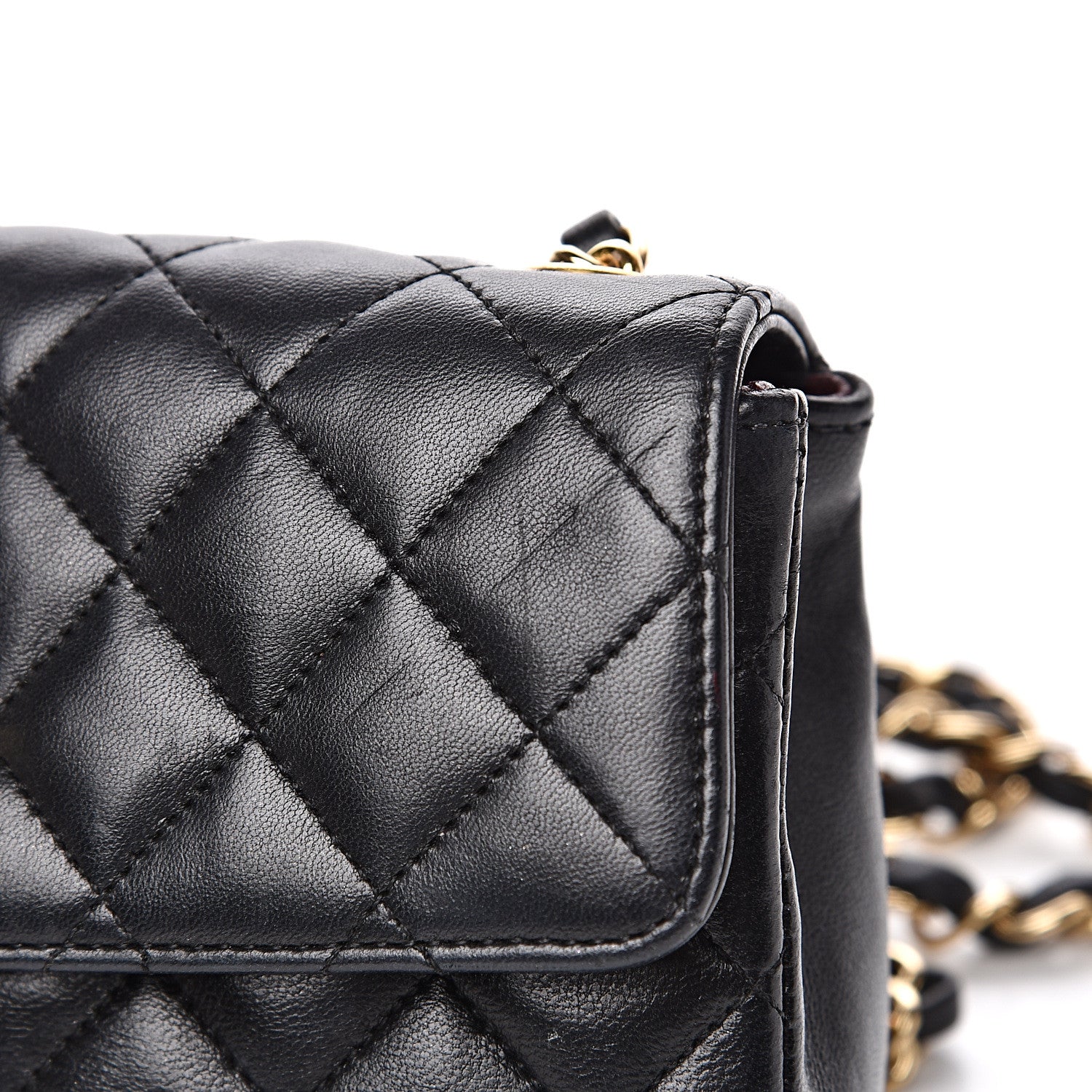 Chanel Lambskin Quilted Mini Rectangular Flap Bag Black 12 of 18