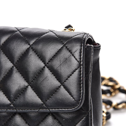 Chanel Lambskin Quilted Mini Rectangular Flap Bag Black 12 of 18