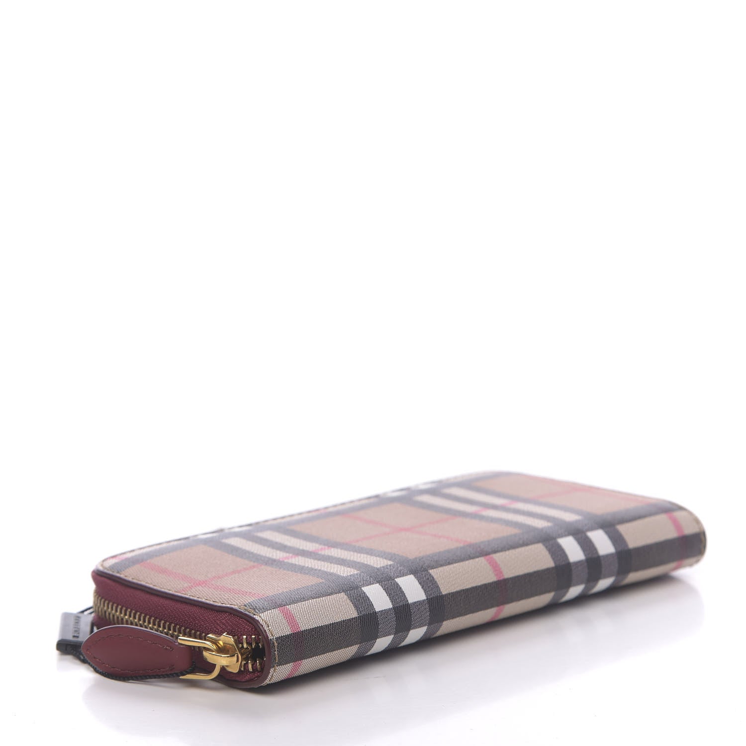 Burberry Vintage Check Elmore Zip Around Wallet Crimson 4 of 8