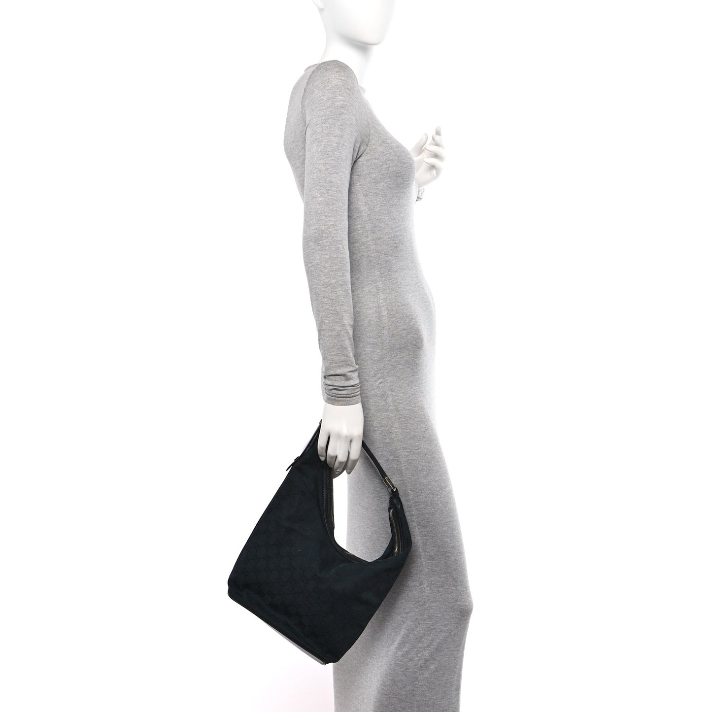 Monogram Hobo Black