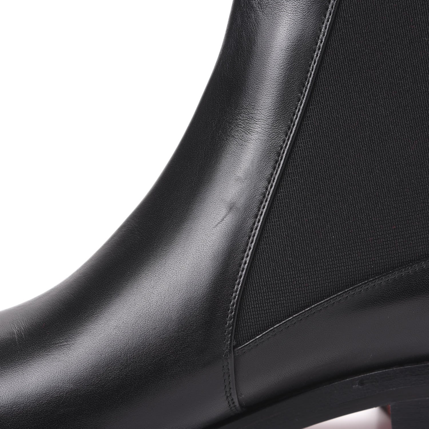 Christian Louboutin Calfskin Mens Marchacroche Flat Chelsea Boots 36.5 Black 7 of 7