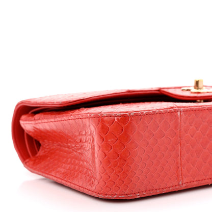 Chanel Snakeskin Medium Double Flap Red 9 of 17