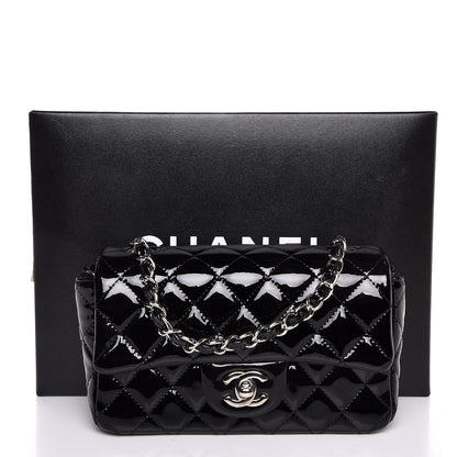 Chanel Patent Calfskin Quilted Mini Rectangular Flap Black 8 of 8