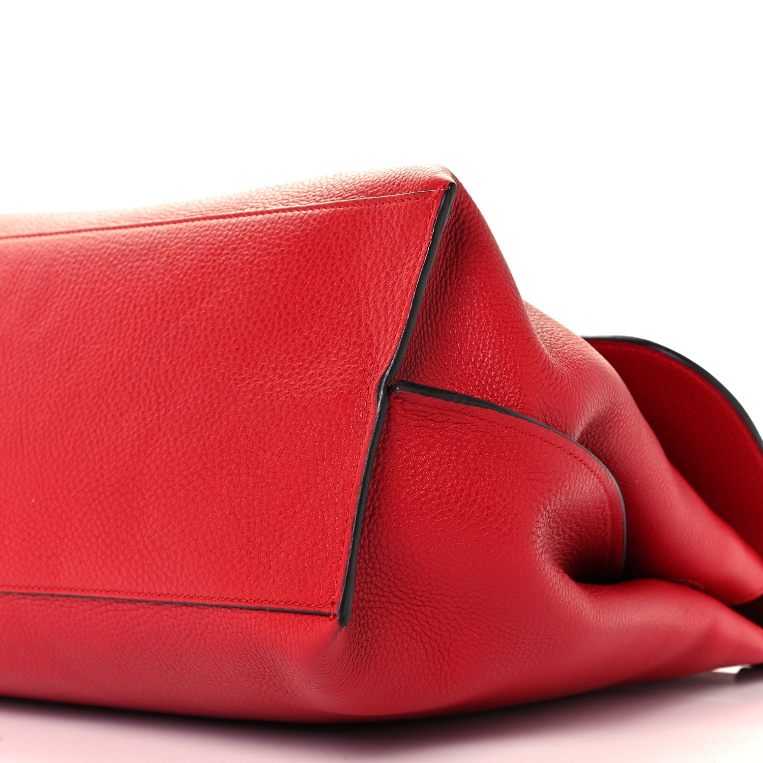 Gucci Pebbled Calfskin Large Bamboo Daily Top Handle Bag Red 10 of 10