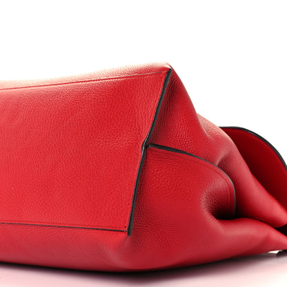 Gucci Pebbled Calfskin Large Bamboo Daily Top Handle Bag Red 10 of 10