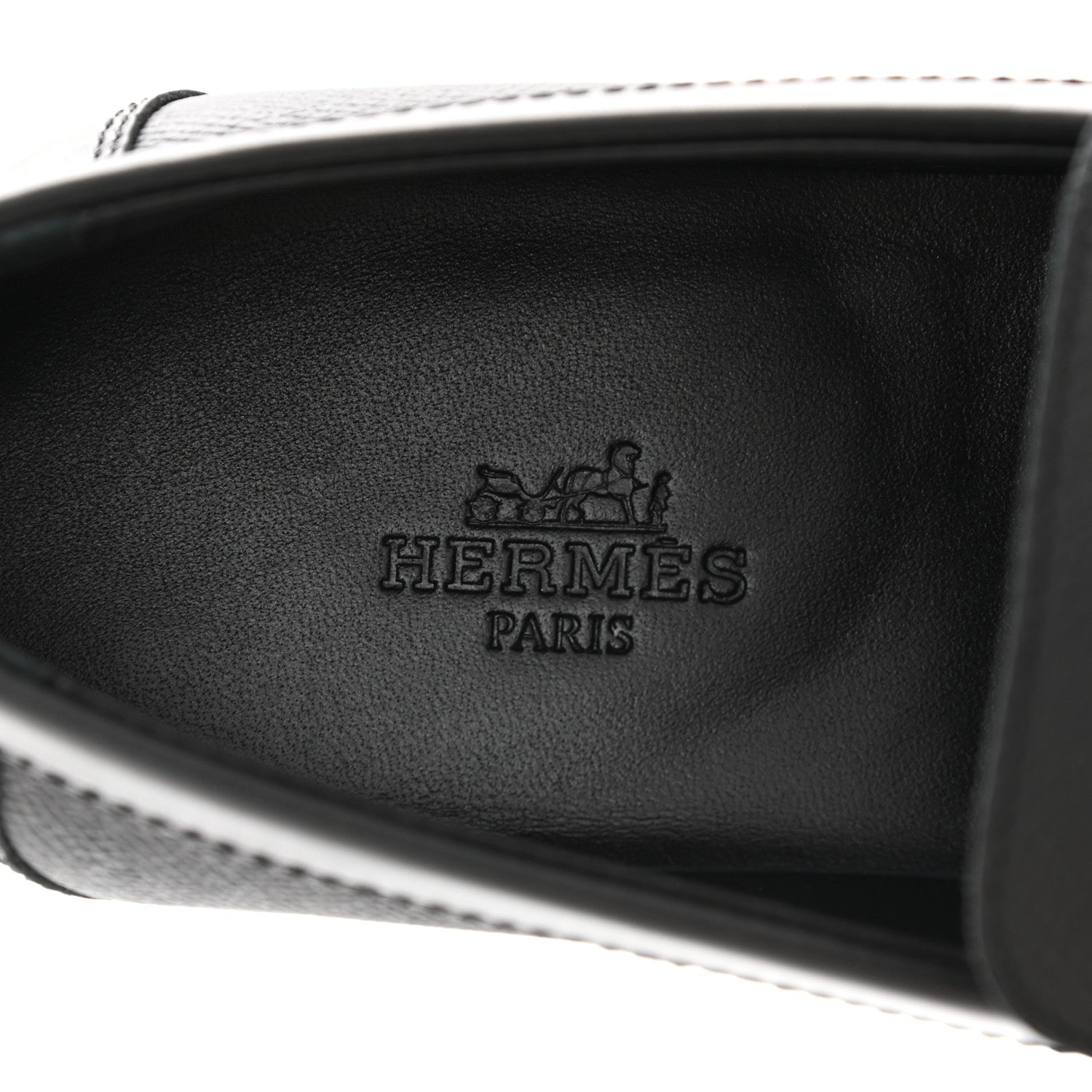 Hermes Epsom Womens Destin Loafer 35.5 Black 7 of 8