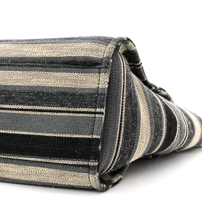 Chanel Striped Canvas Medium Deauville Black 10 of 10