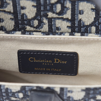 Christian Dior Oblique Mini Saddle Bag Blue 6 of 9