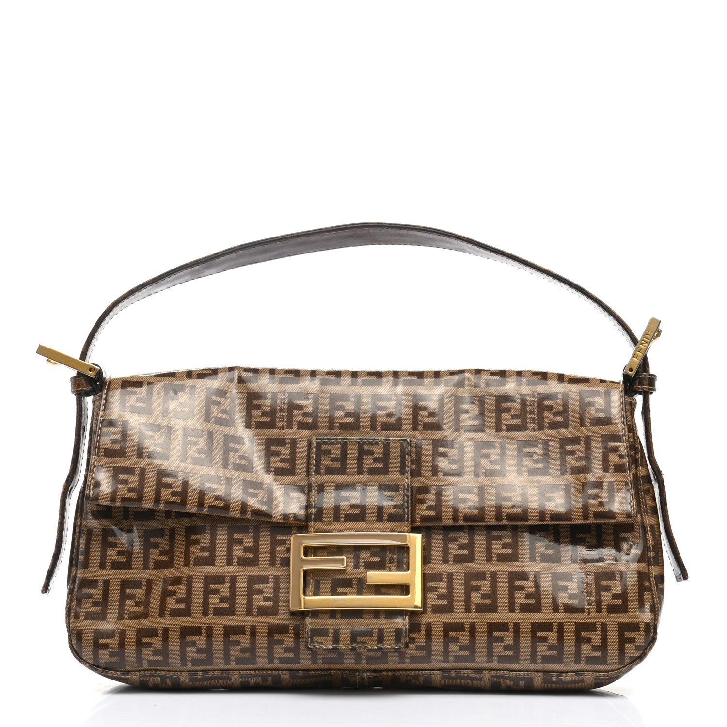 Fendi Vinyl Zucchino Baguette Tobacco 1 of 14