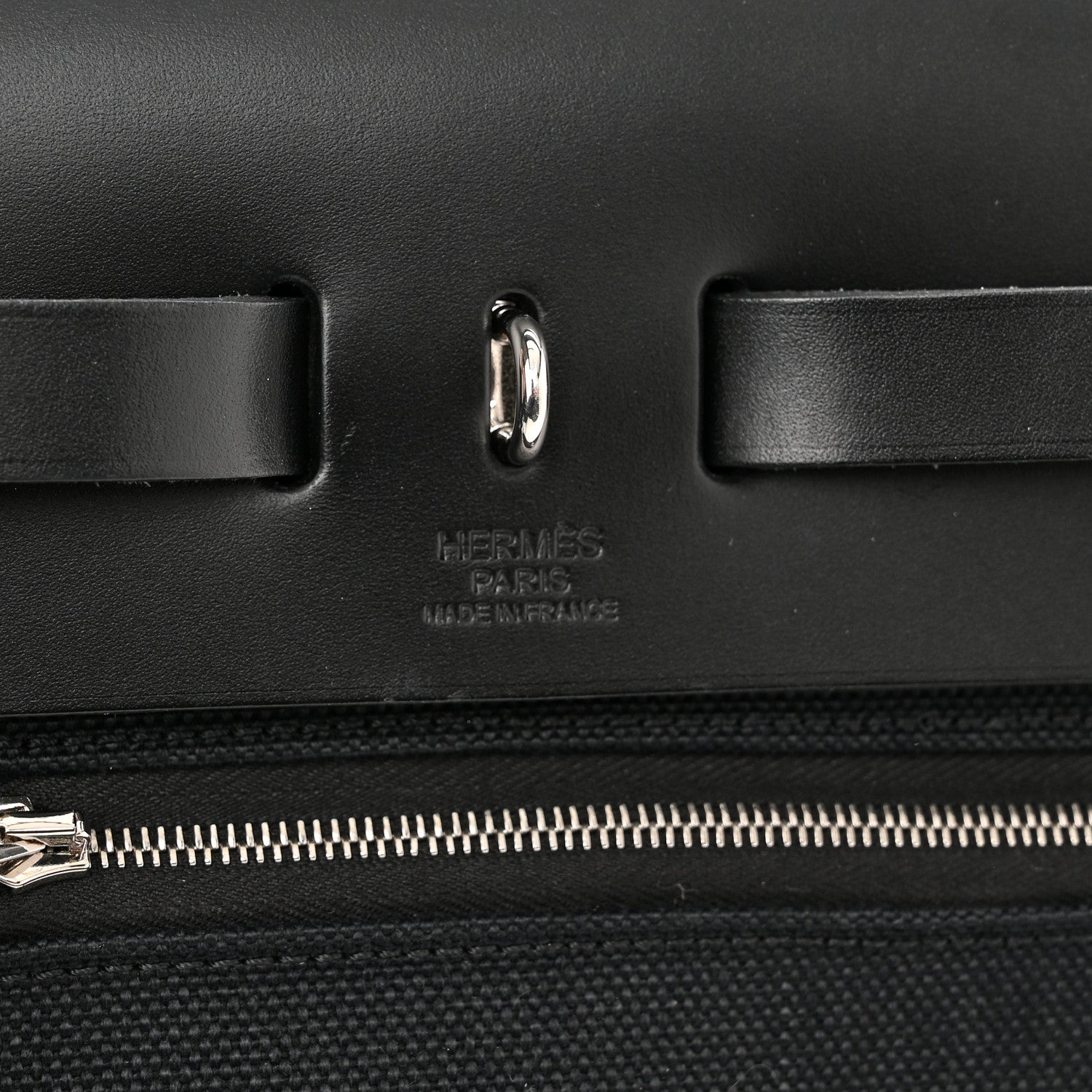 Hermes Toile Militaire Vache Hunter Herbag Zip Retourne 31 PM Black 8 of 13