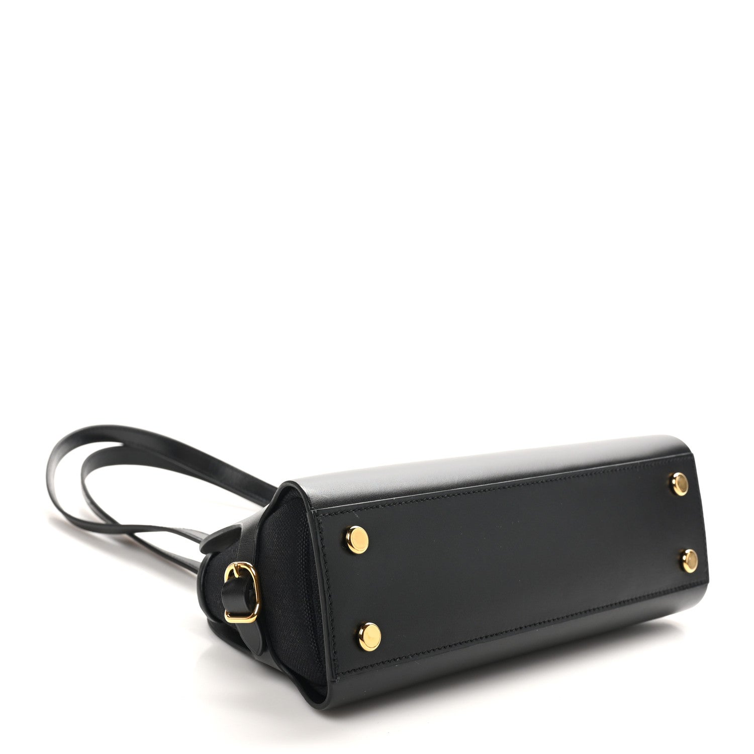 Hermes Vache Hunter Swift Toile Militaire Tablier Sellier Black 4 of 11