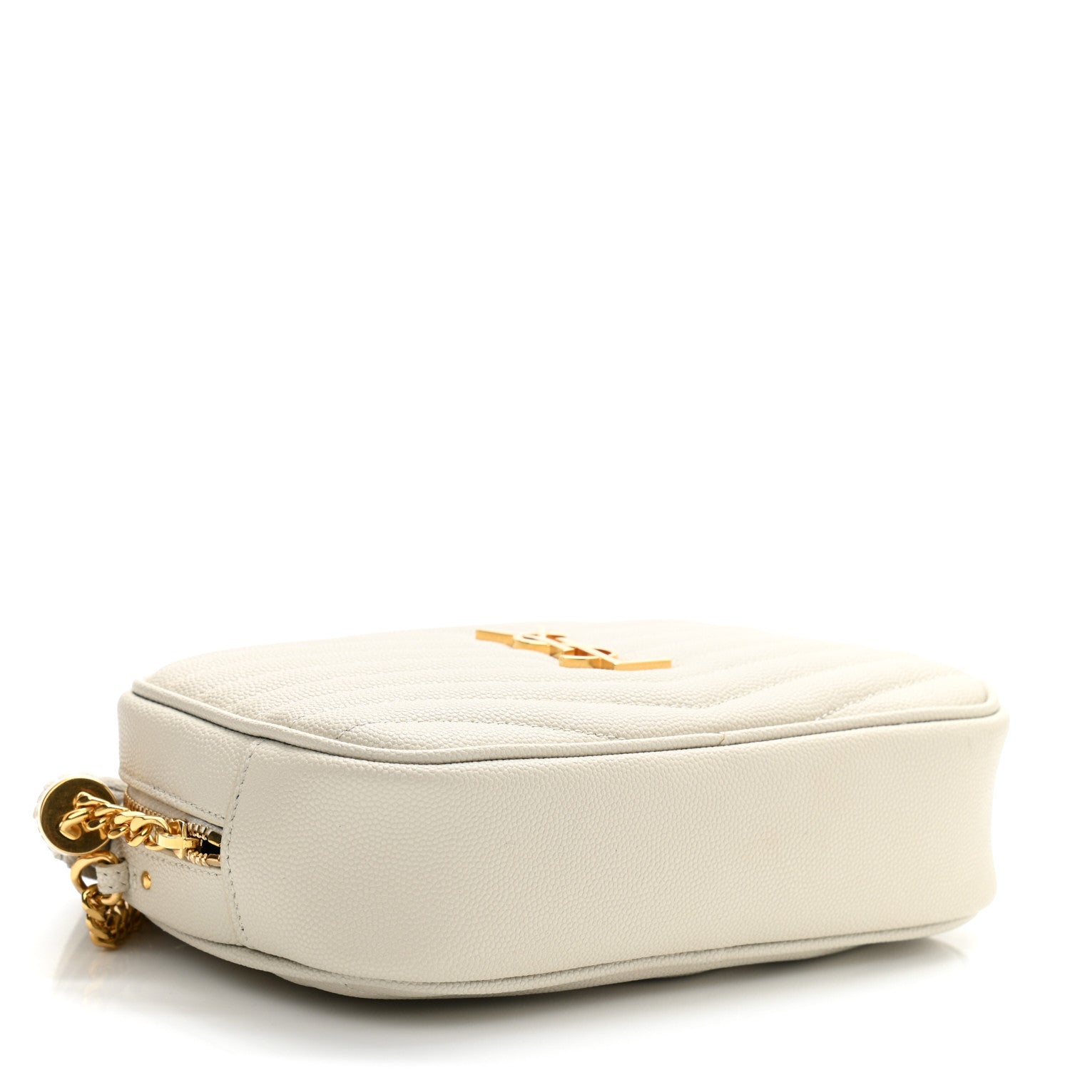 Saint Laurent Grain De Poudre Matelasse Monogram Mini Lou Camera Bag Crema Soft 4 of 12