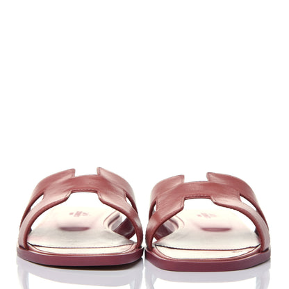 Hermes Goatskin Oran Sandals 38 Rouge Blush 2 of 7
